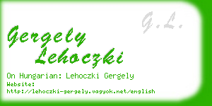 gergely lehoczki business card